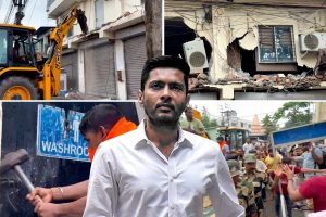 বুলডোজারে গুঁড়িয়ে গেল অভিষেকের অবৈধ অফিস!