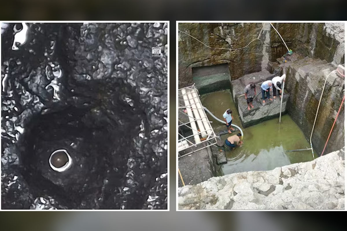 ancient Shivling discovered in 65 foot deep Amritkund at Trimbakeshwar