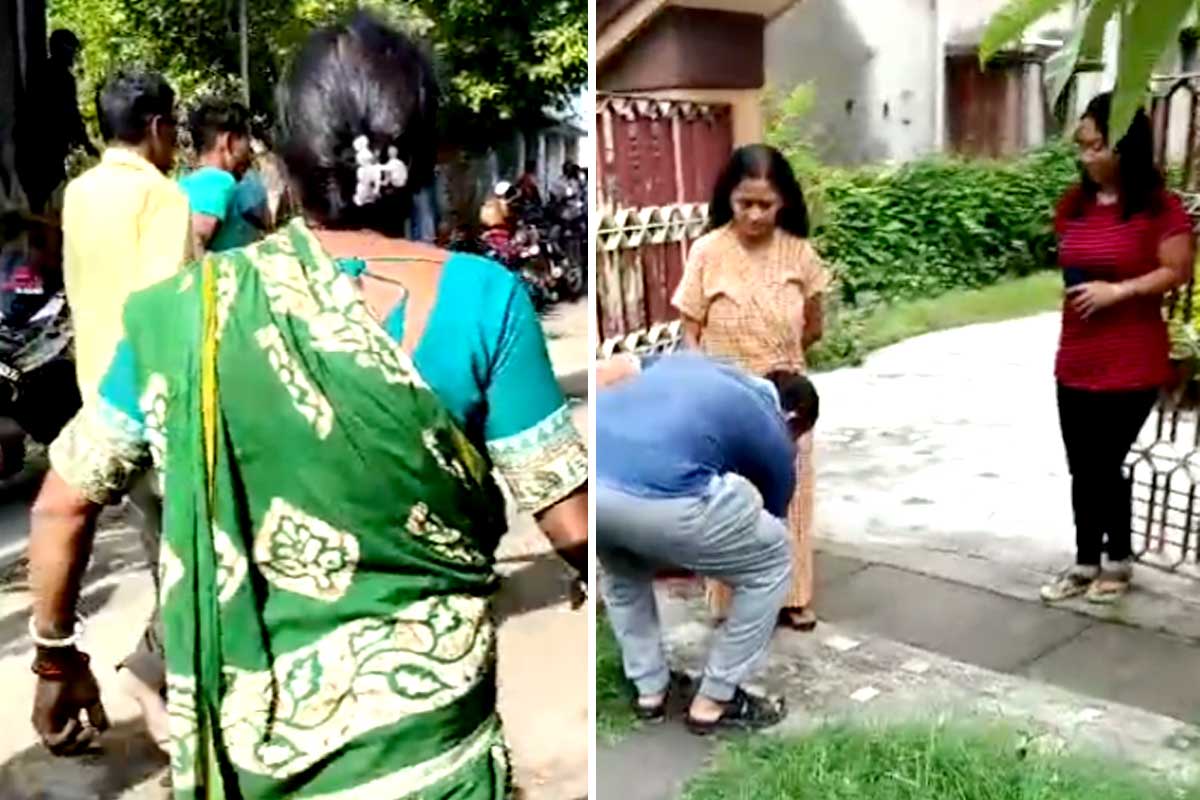 জনরোষে তৃণমূল নেতারা, পাথরপ্রতিমায় জুতোপেটা, গণধোলাই! বারাসতে পা ধরে চাইলেন ক্ষমা