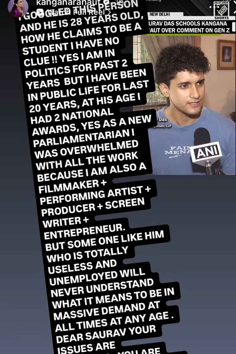 Kangana Ranaut and CJP's Saurav Das engage in a war of words over CJP Protest