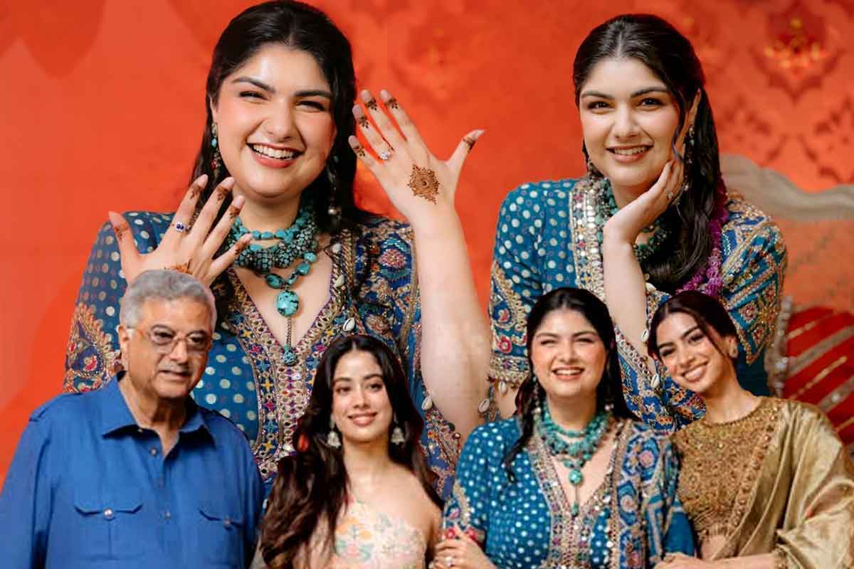 Anshula Kapoor Emotional Note For step Sister Janhvi Kapoor Khushi kapoor At mehendi ceremony