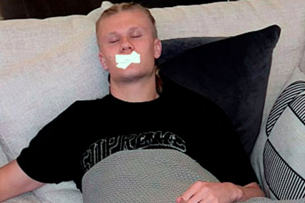 erling haaland mouth taping sleep benefits risks explained