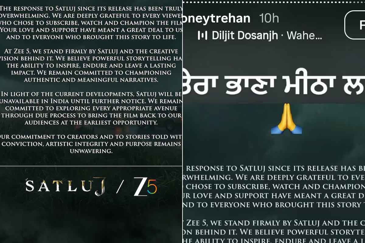 Diljit Dosanjh's Satluj streaming controversy after July 3 release
