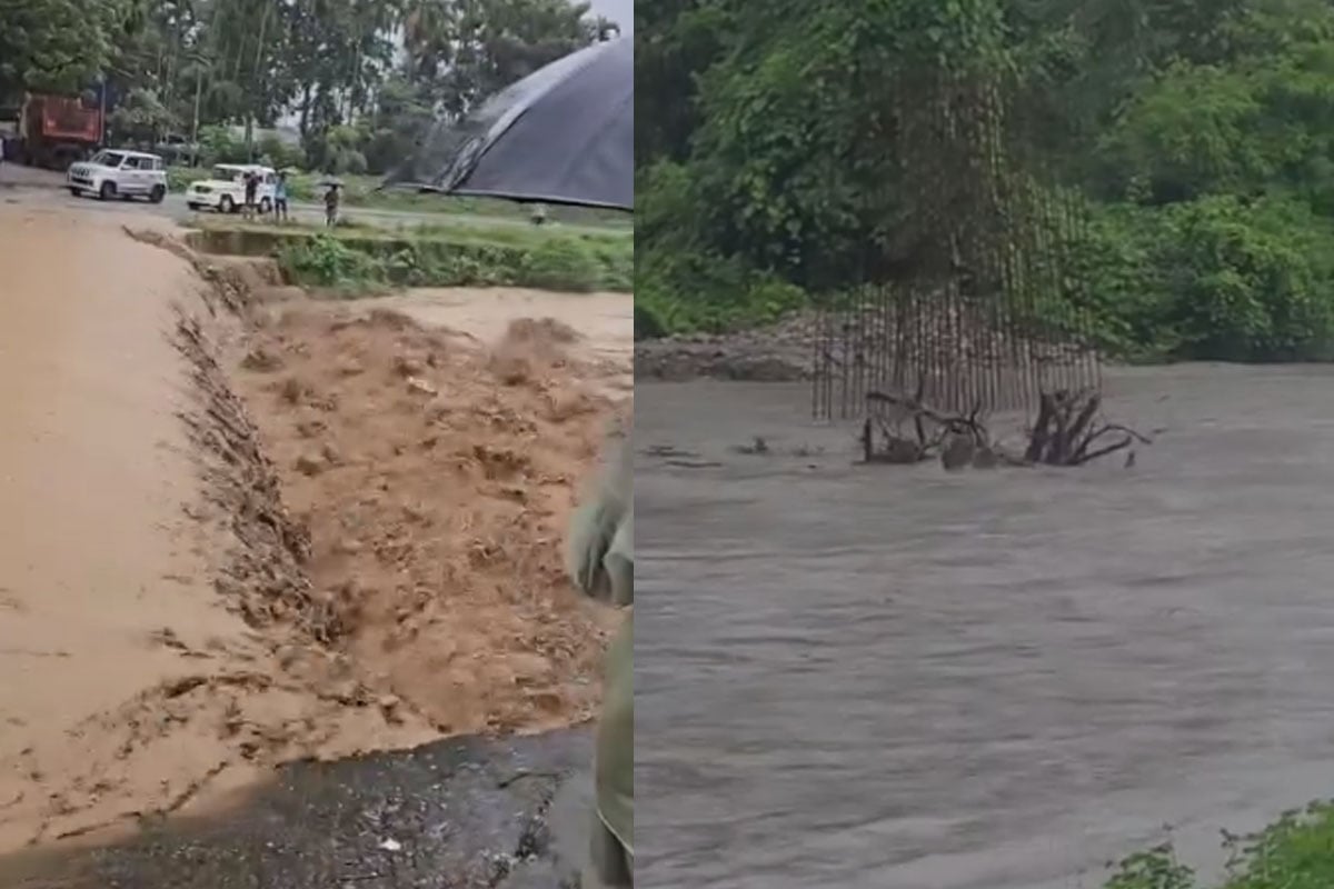 নদীতে হরপা বান! আলিপুরদুয়ারে ভাসল অস্থায়ী সেতু, রাজ্য সড়কের উপর দিয়ে বইছে জল
