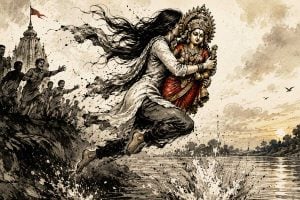 নগ্ন হয়ে মন্দিরে প্রবেশ, দেবী মূর্তি চুরি করে নদীতে ঝাঁপ তরুণীর! তারপর…