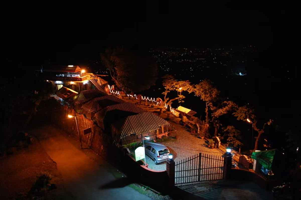 Scenic view of Jharipani Castle homestay in Mussoorie