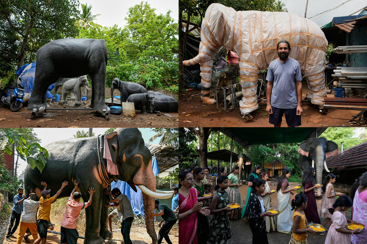 Kerala temples adopt robot elephants to protect animal rights