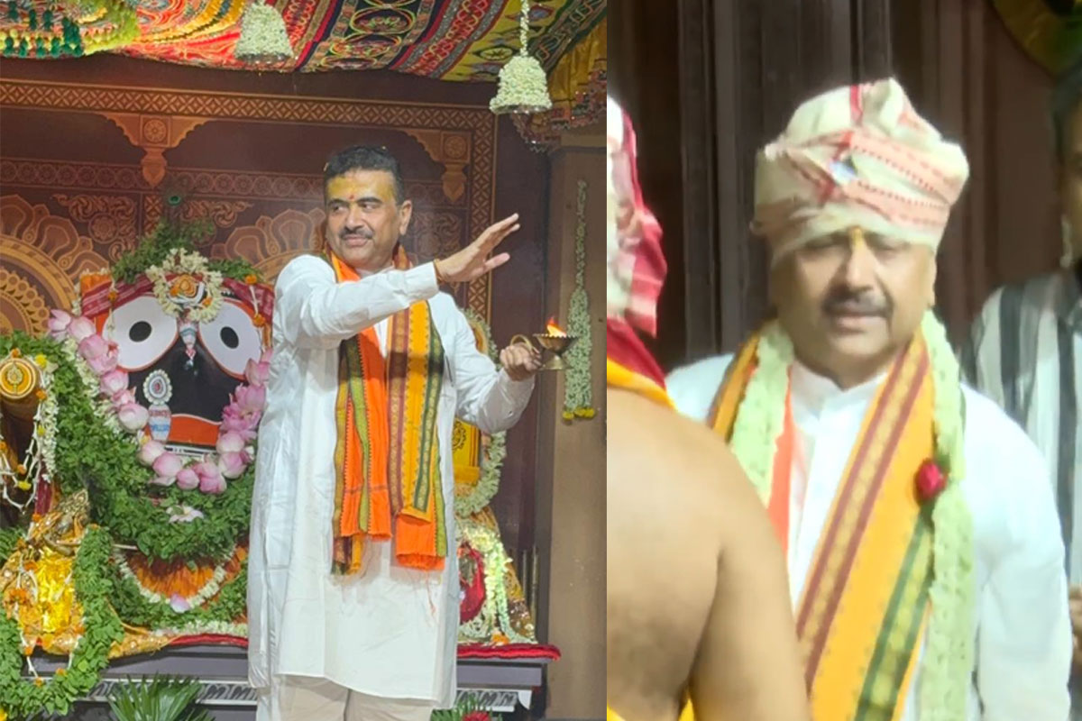 মাথায় লাল-সাদা পাগড়ি, ভবানীপুরে জগন্নাথ পুজো মুখ্যমন্ত্রীর! মায়াপুরে মহাসমারোহে পালিত উলটো রথ