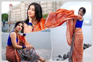 বৃষ্টিস্নাত মহানগরীতে মায়াবী মনামী, আঁচল উড়িয়ে বললেন, ‘প্রথমবার তোমায়…’