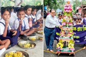 উলটো রথে মিড-ডে মিলে জগন্নাথ দেবের ভোগ, পাতে পোলাও দেখে আহ্লাদে আটখানা খুদেরা