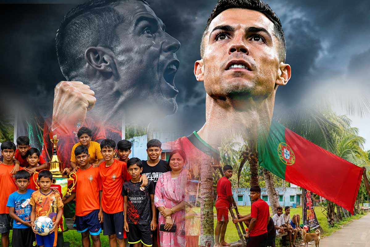 রোনাল্ডোর হাতে কাপ উঠুক, রাত জাগছে মহিষাদলের রোনাল্ডো গ্রাম