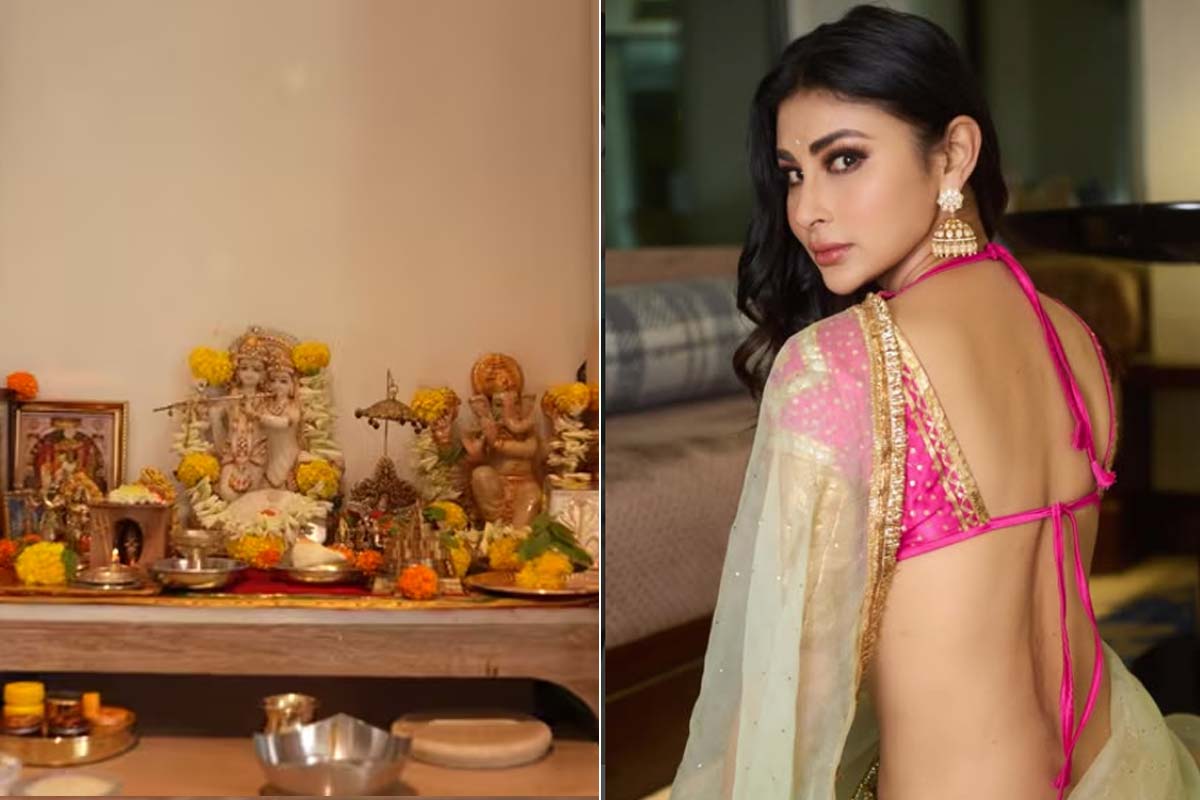 Mouni Roy luxurious house with a temple where she reads the Bhagavad Gita
