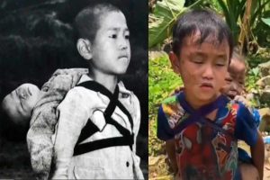 হিরোশিমা মনে করাল নেপাল! পিঠে বাঁধা ছোট বোন, বিপর্যয়ের মাঝে মা-বাবার খোঁজে দিশাহারা খুদে দাদা