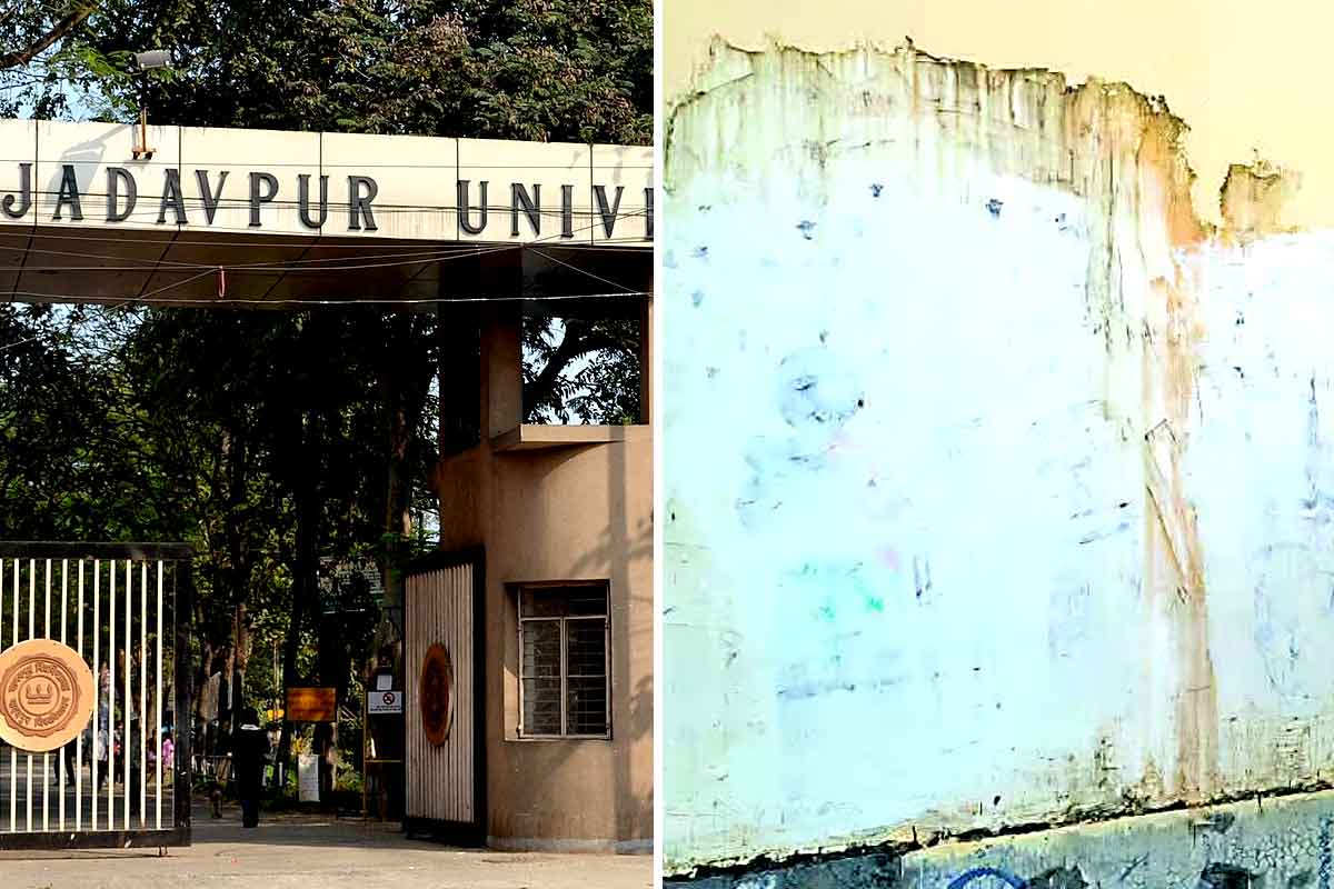 মুখ্যমন্ত্রীর হুঁশিয়ারির পরেই পদক্ষেপ, মুছল যাদবপুর ক্যাম্পাসের ‘দেশবিরোধী’ দেওয়াল লিখন