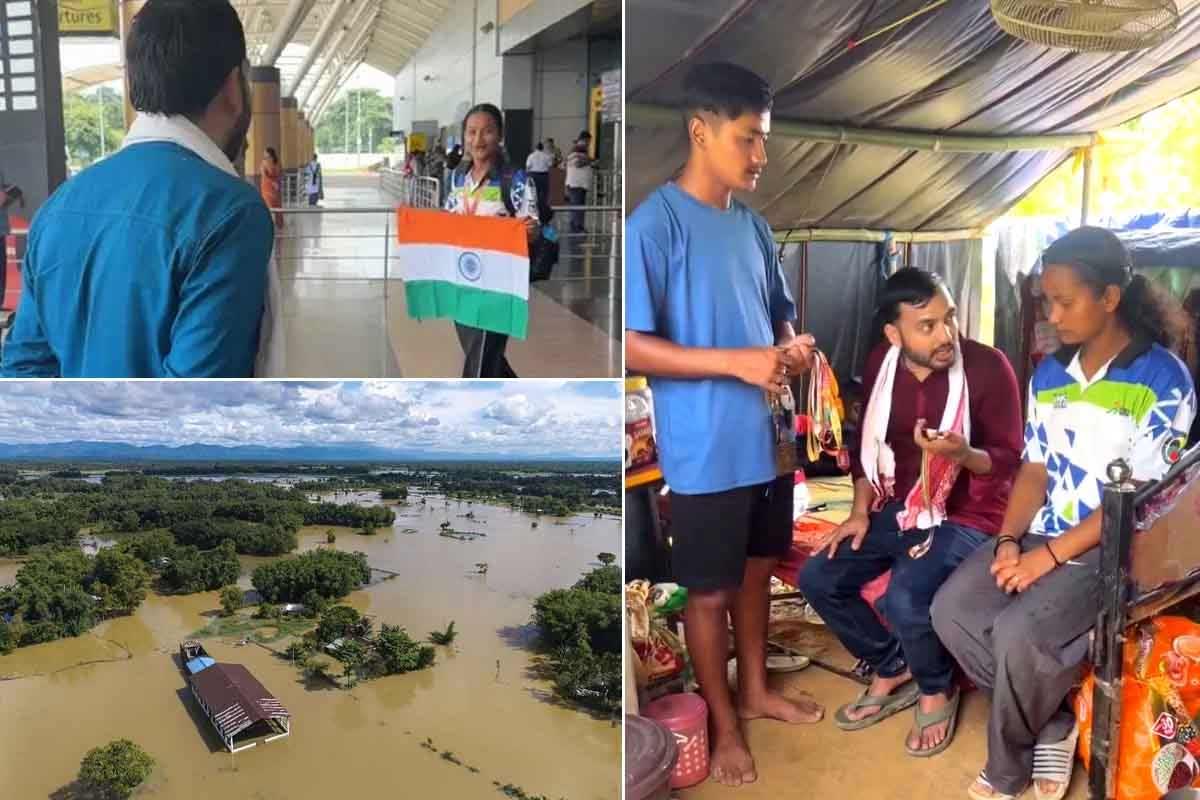 বন্যায় ভেসেছে ঘর, ত্রাণশিবিরে আশ্রয়, সেই অসম থেকেই জাতীয় ক্যারাটেতে সোনা জনমণির