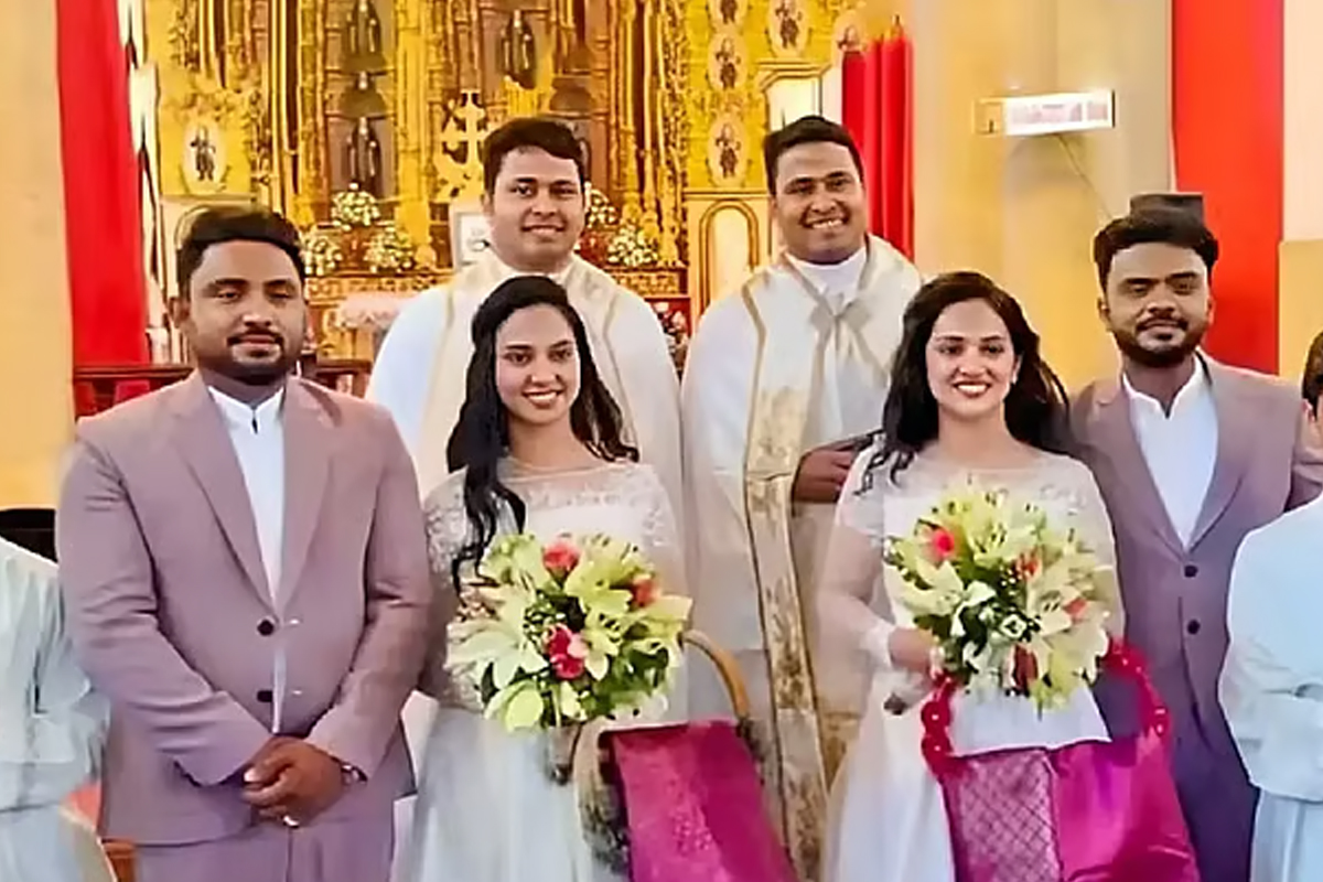 যেন যমজের মেলা, পাত্র-পাত্রী থেকে পুরোহিত, বিয়ের সঙ্গে যুক্ত প্রত্যেকেই যমজ!