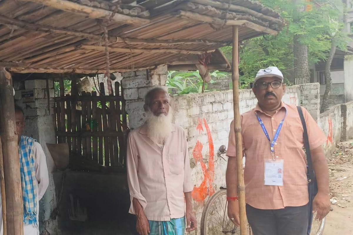Workers engaged in the census 2027 process in Murshidabad