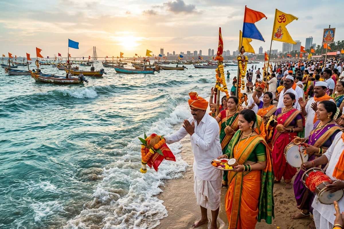 Narali Poornima Coconut Offering Sea Worship Festival Traditions