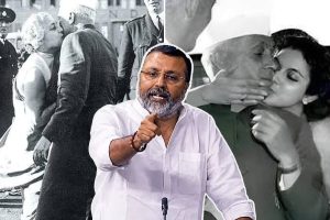 নেহরুকে ‘চুম্বন’ তরুণীর, প্রাক্তন প্রধানমন্ত্রীর ছবি তুলে কটাক্ষ বিজেপির নিশিকান্তর, জবাব দিল কংগ্রেস