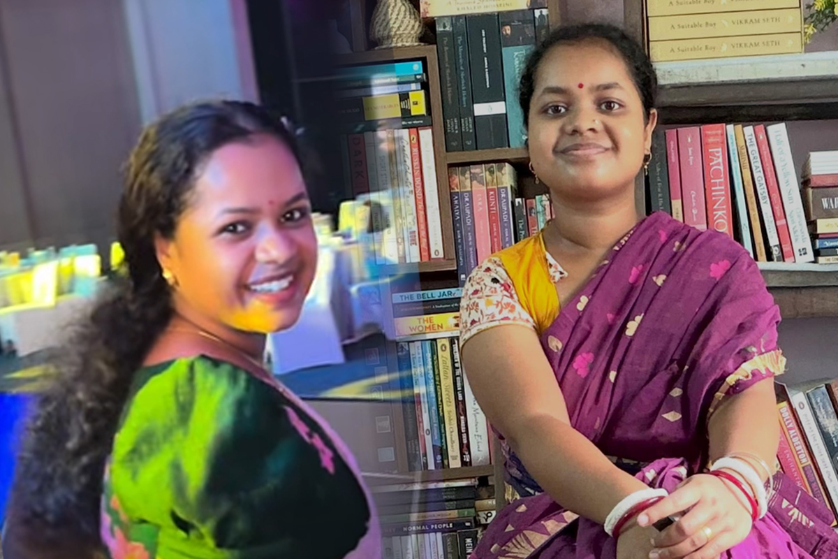 ভাঙা ভাঙা ইংরেজিতে ভিডিও! ৫০ টাকার দুল, ১০০ টাকার হারে মেটার মঞ্চে চমক গ্রামের বউ পূজারিণীর