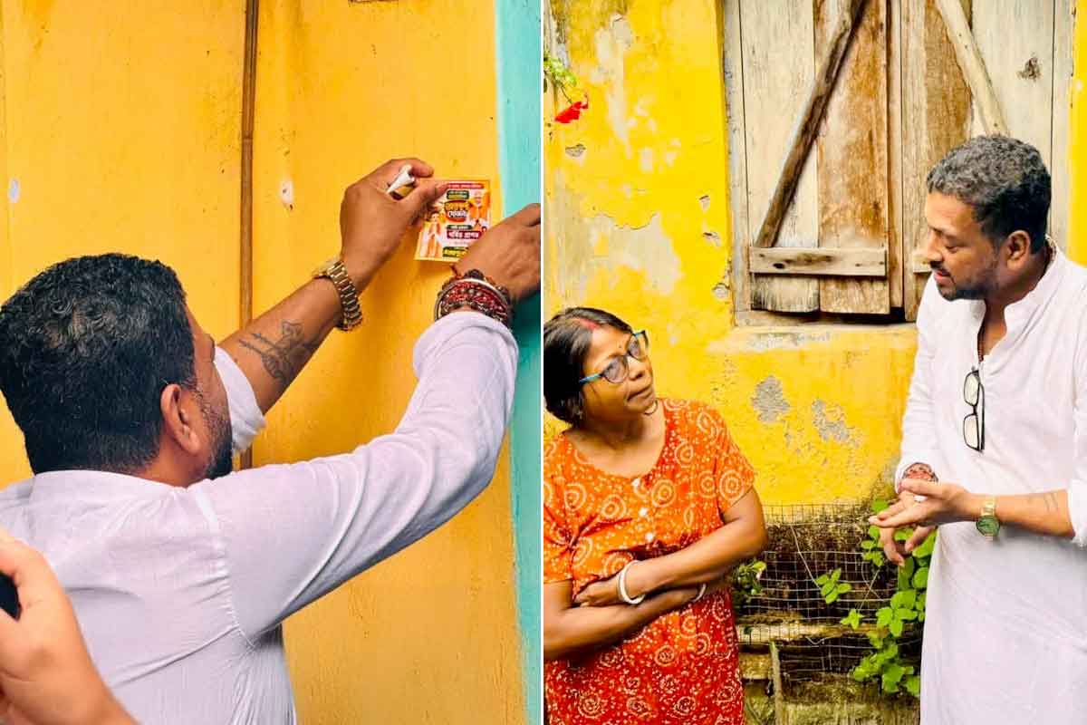 ব্যাঙ্কে ঢুকেছে ৩ হাজার, ‘অন্নপূর্ণা’দের বাড়িতে ‘গর্বিত প্রাপক’ স্টিকার সাঁটলেন মন্ত্রী শংকর