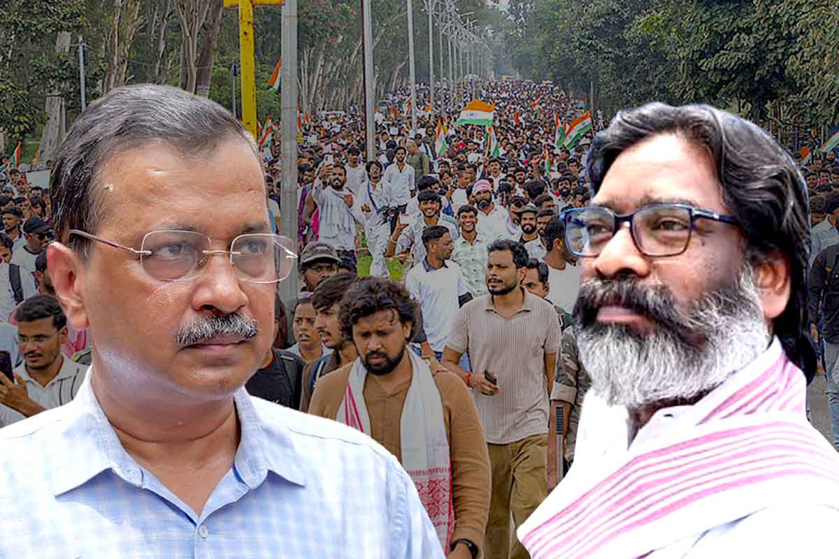 বন্ধু হেমন্ত, নাকি আন্দোলনরত পড়ুয়া! সমর্থনের ধর্ম সংকটে মধ্যবর্তী রাস্তা নিলেন কেজরিওয়াল