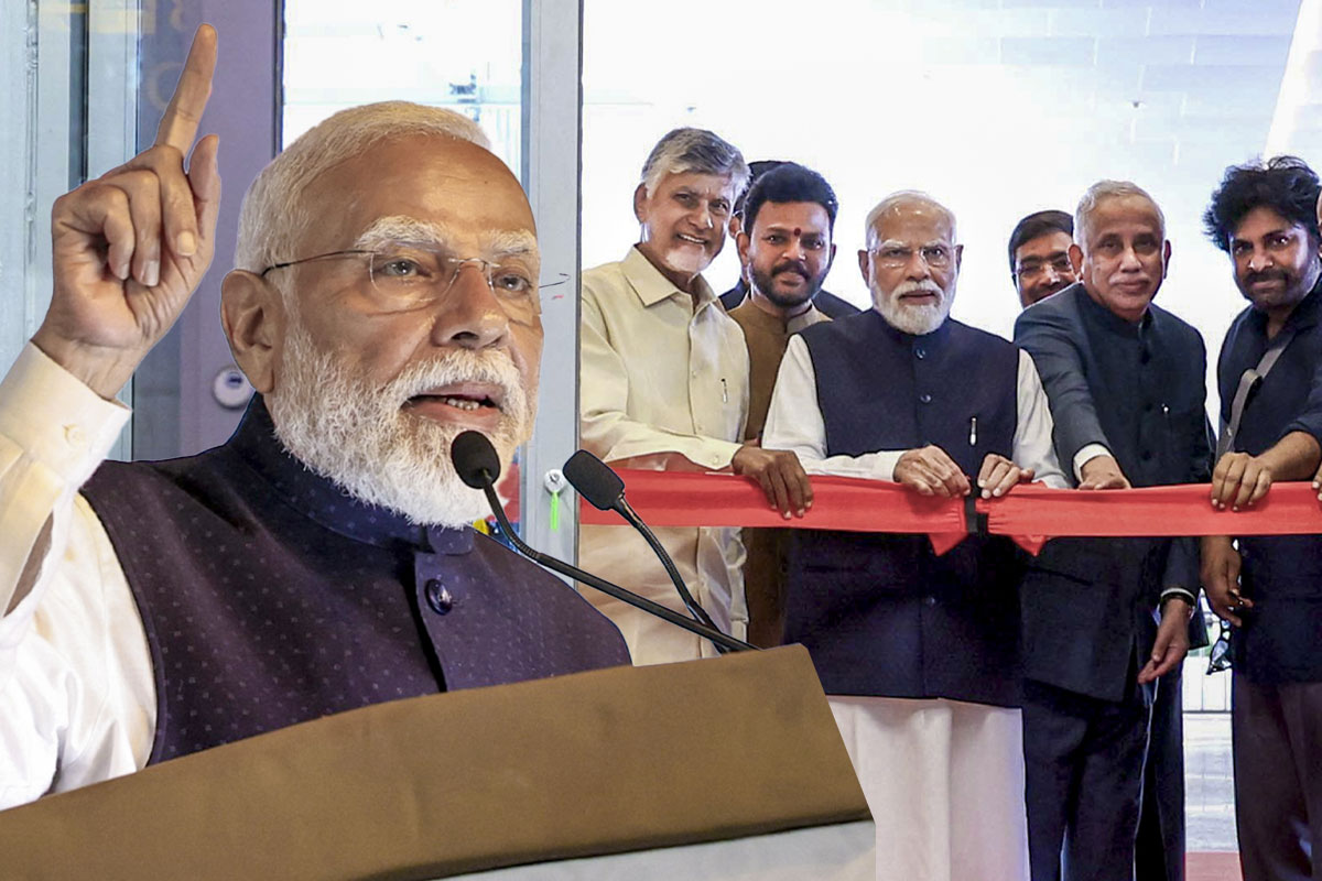‘আগে পরিবারের নামে বিমানবন্দরের নাম রাখা হত’, অন্ধ্রে বিমানবন্দর উদ্বোধনে কংগ্রেসকে তোপ মোদির