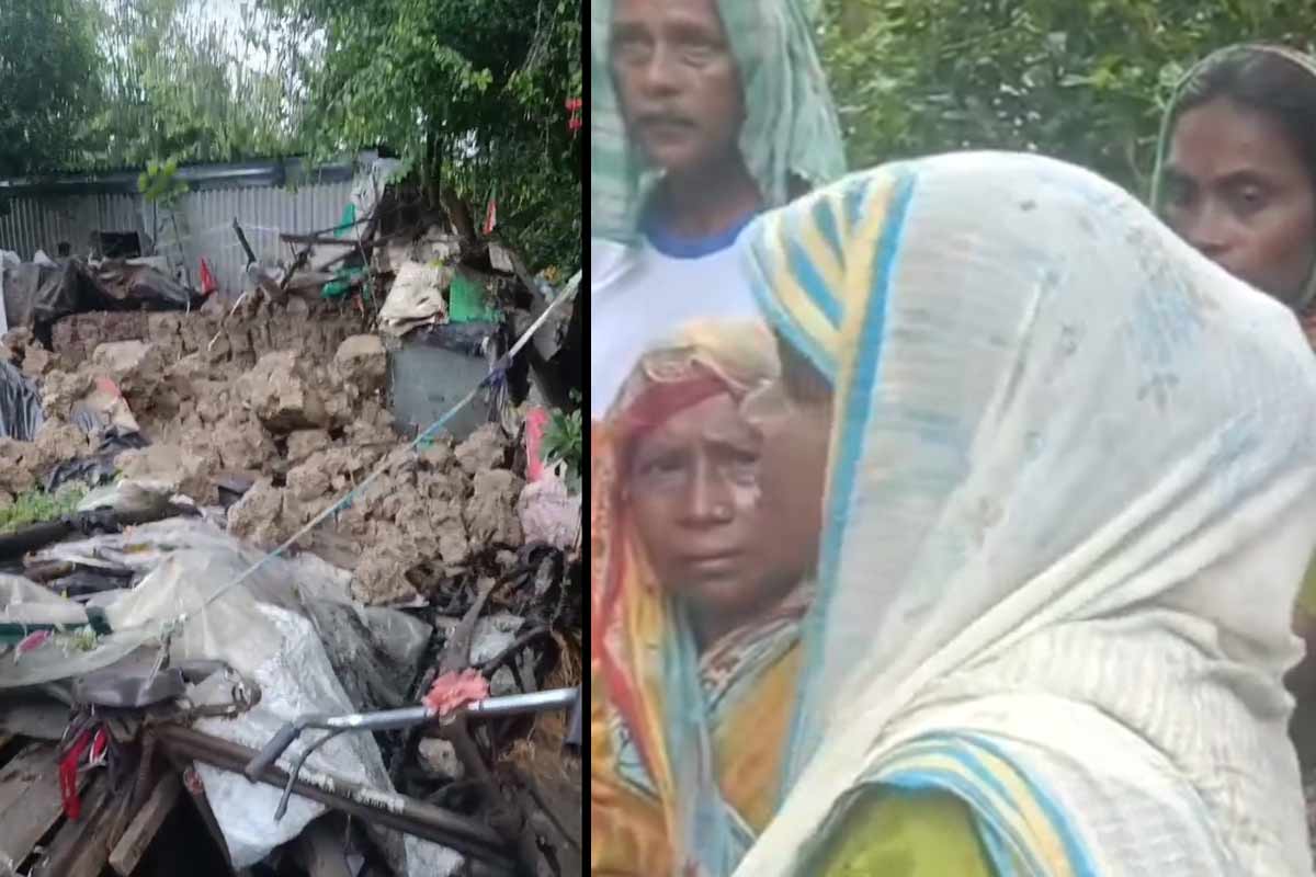 ঘুমের মধ্যেই চিরঘুম! রাতের বৃষ্টিতে ভাঙল মাটির বাড়ি, দেওয়াল চাপা পড়ে মৃত্যু বাবা-মেয়ের
