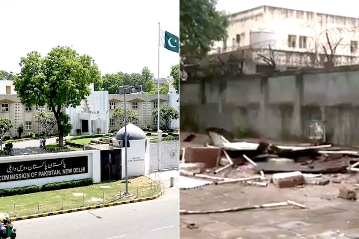 পাক হাই কমিশনে বুলডোজার চালাল ভারত! গুঁড়িয়ে গেল বেআইনি নির্মাণ