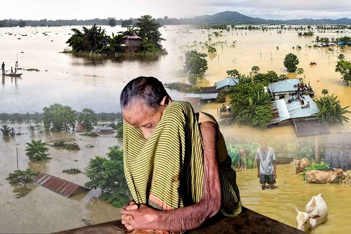 A 105-year-old woman in Assam was left stranded for nearly a week as devastating floods submerged the region