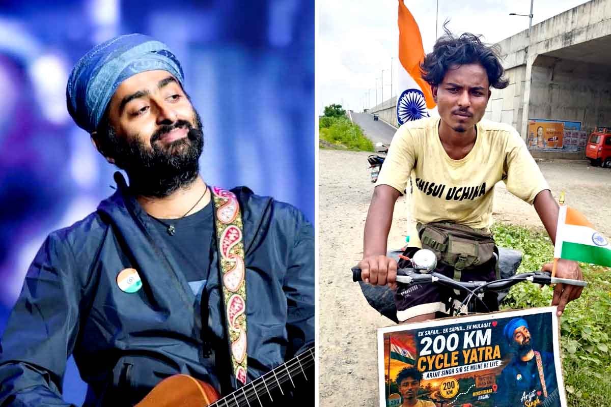 অরিজিৎ সিংয়ের ‘জাবরা ফ্যান’, ২০০ কিমি সাইকেল চালিয়ে জিয়াগঞ্জের পথে মালদহর গণেশ