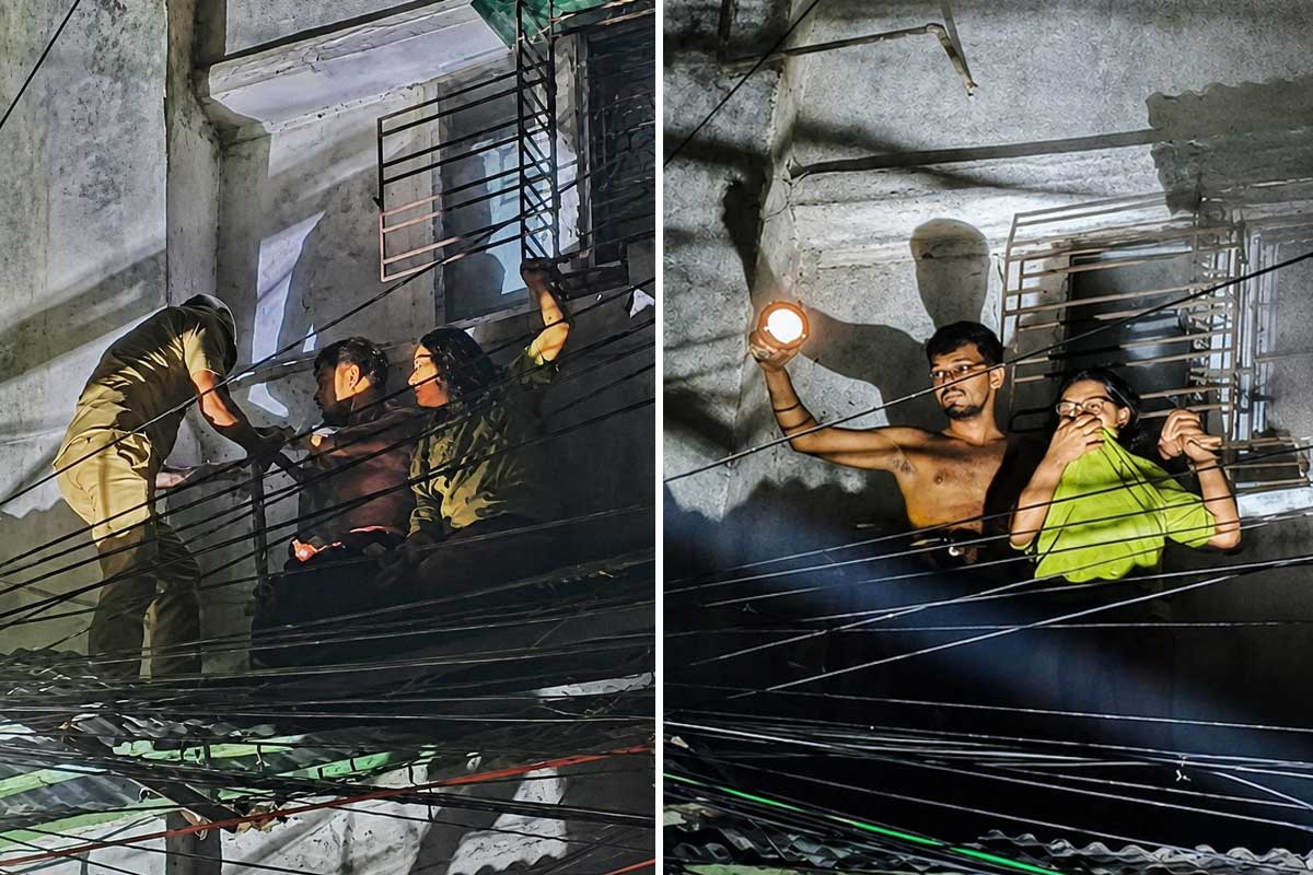 কলকাতায় এসে অভিশপ্ত হোটেলে, আগুন আতঙ্কে কার্নিসে! মোবাইলের আলো বাঁচাল বাংলাদেশি দম্পতিকে