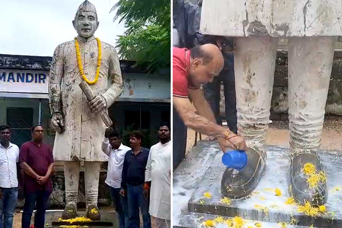 বিজেপির মাল্যদান, পালটা দুধে শুদ্ধিকরণ কংগ্রেসের! নেহরু মূর্তি বিতর্কে ফের তপ্ত দুর্গাপুর