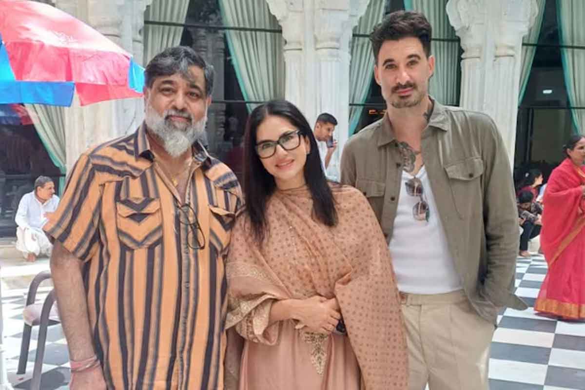 Sunny Leone visits ISKCON temple with husband Daniel Weber
