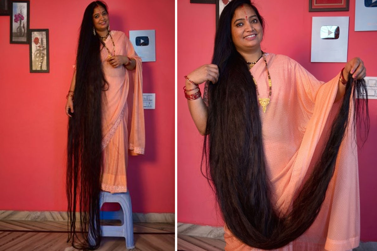 Uttarakhand Woman Renu Dhariyal Sets Guinness Record With 9-Foot Hair