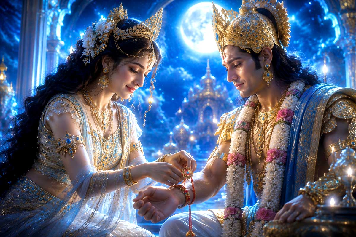 স্বামীর মঙ্গল কামনায় ইন্দ্রের কবজিতে রক্ষাসূত্র বেঁধে ছিলেন ইন্দ্রাণী, কীভাবে শুরু হয় রাখি?
