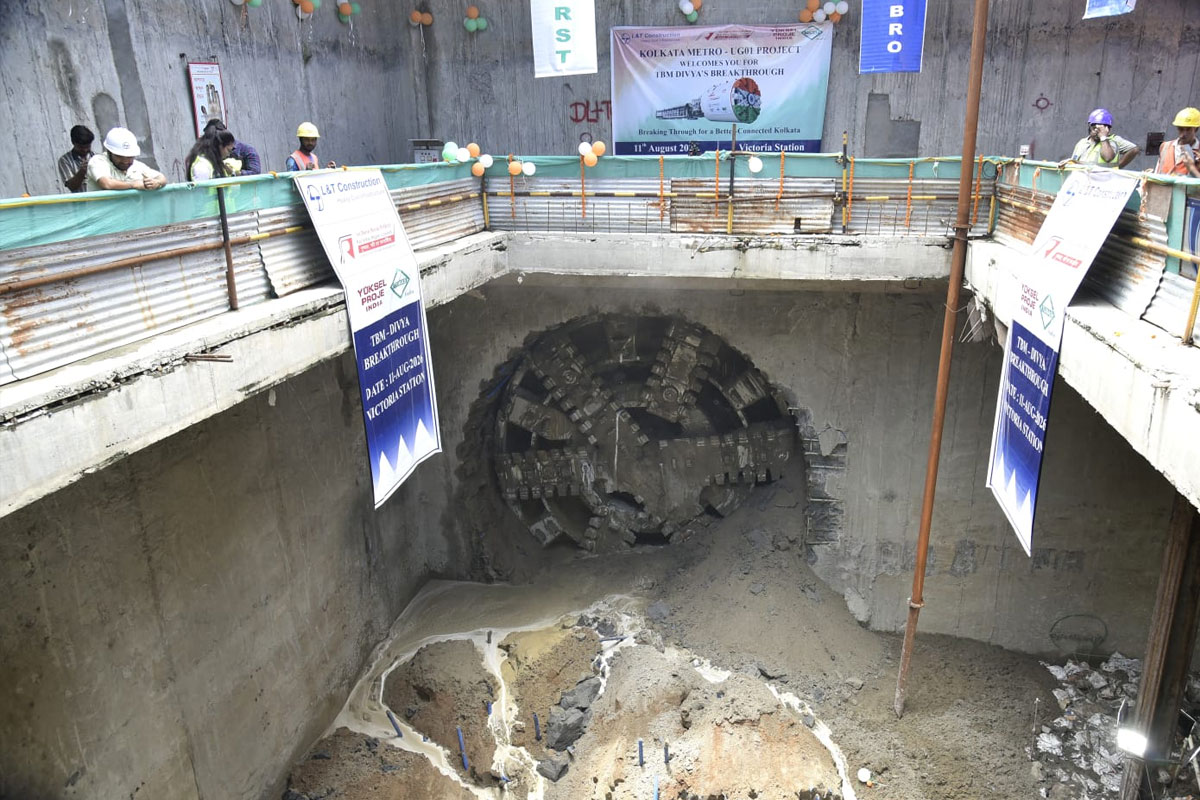 Tunnel boring machine Divya successfully drilled Kolkata Metro under ground rail
