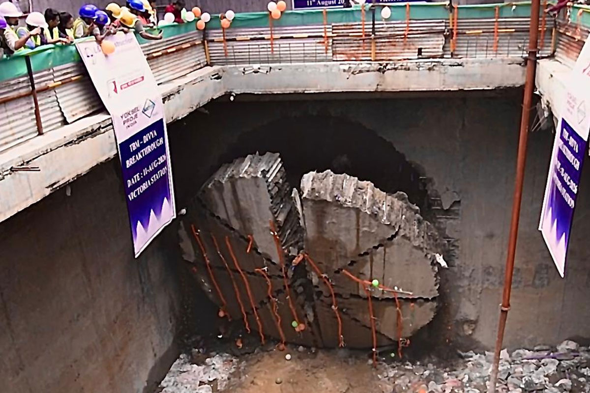 Tunnel boring machine Divya successfully drilled Kolkata Metro under ground rail
