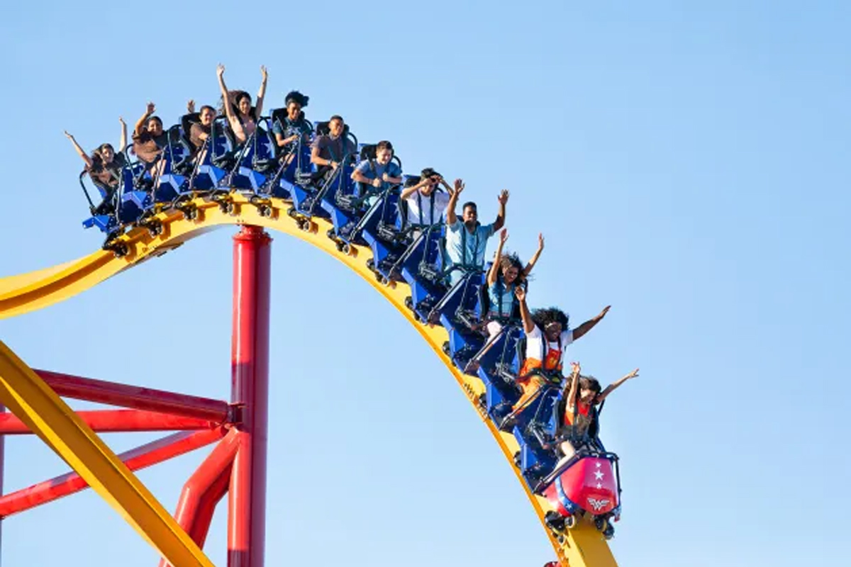 X2 roller coaster ride at Six Flags