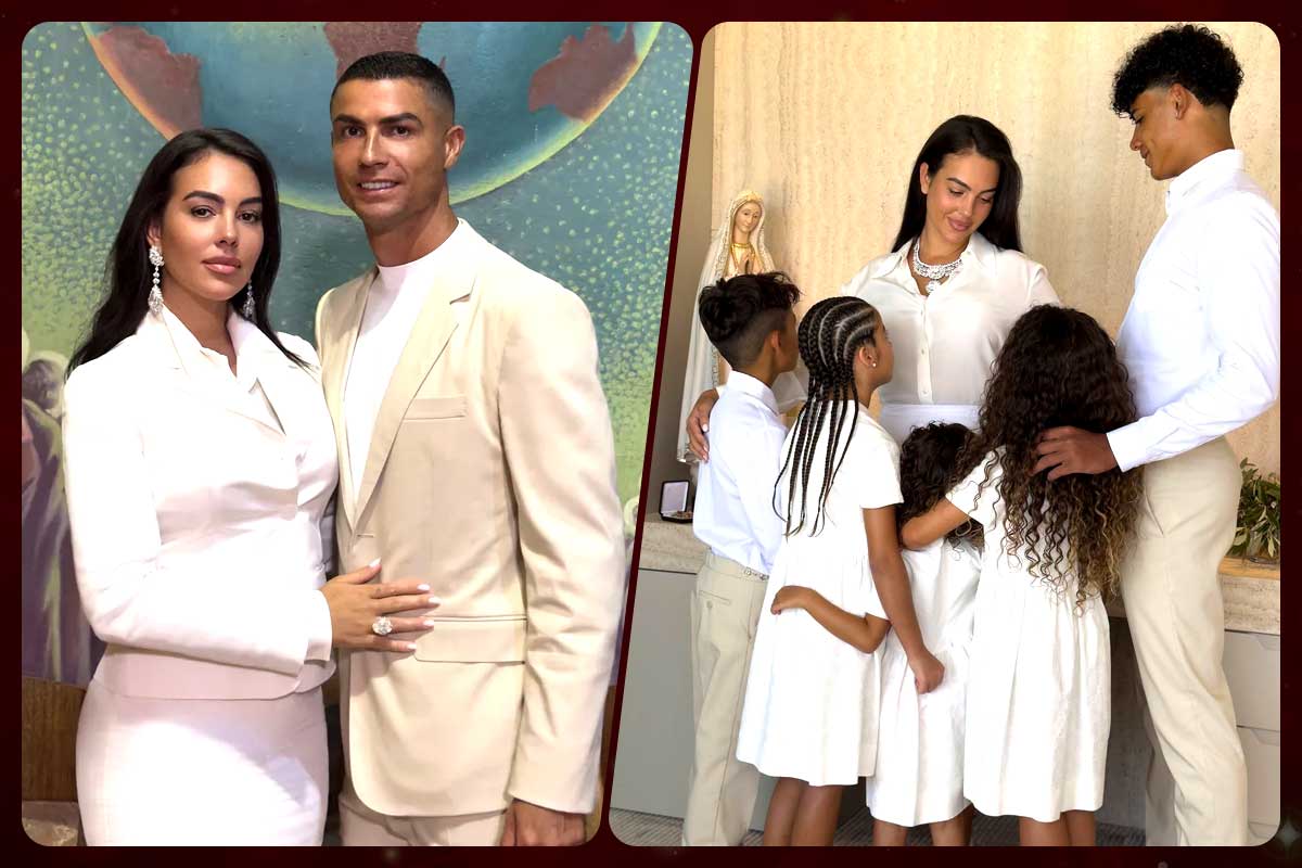 First photo of Cristiano Ronaldo and Georgina Rodriguez wedding