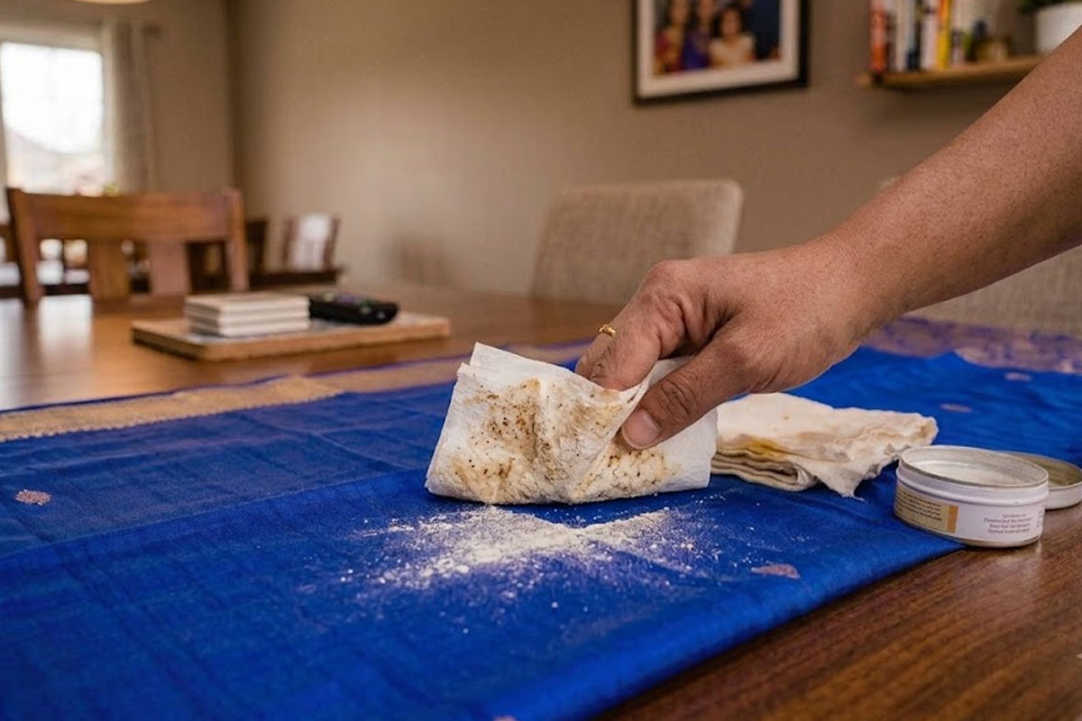 Silk saree washing tips: Remove Oil Stains from Silk Sarees