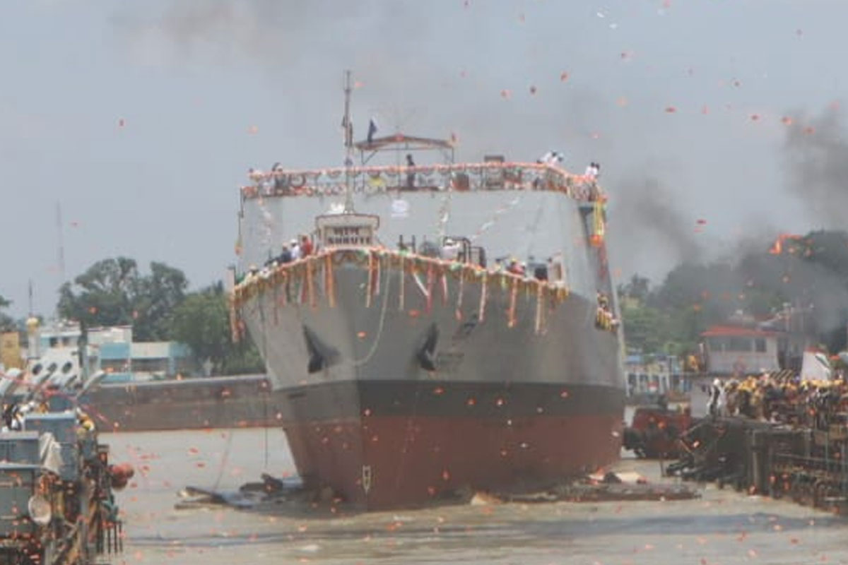 Indian Navy ship Shruti built at Garden Reach