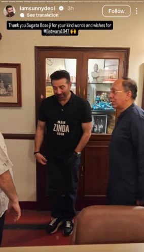 Sunny Deol visits Netaji Bhawan in Kolkata ahead of ‘Batwara 1947’promotion
