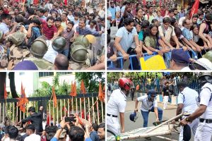 ‘সবক শেখাব বাঁদরদের’, হুঁশিয়ারি-হাতাহাতিতে রণক্ষেত্র যাদবপুরে!