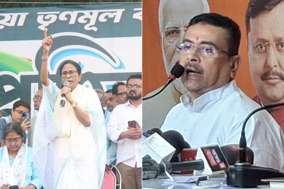 ‘দেড়শো লোক, ১৭০ পুলিশ, ২০০ সাংবাদকর্মী’, মমতার সভার লোক গোনালেন শুভেন্দু!
