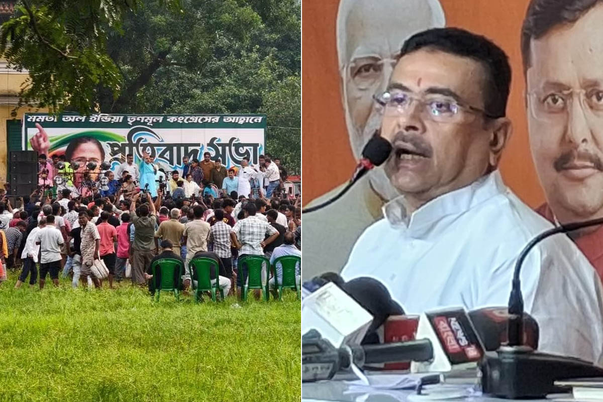 ‘দেড়শো লোক, ১৭০ পুলিশ, ২০০ সাংবাদকর্মী’, মমতার সভার লোক গোনালেন শুভেন্দু!