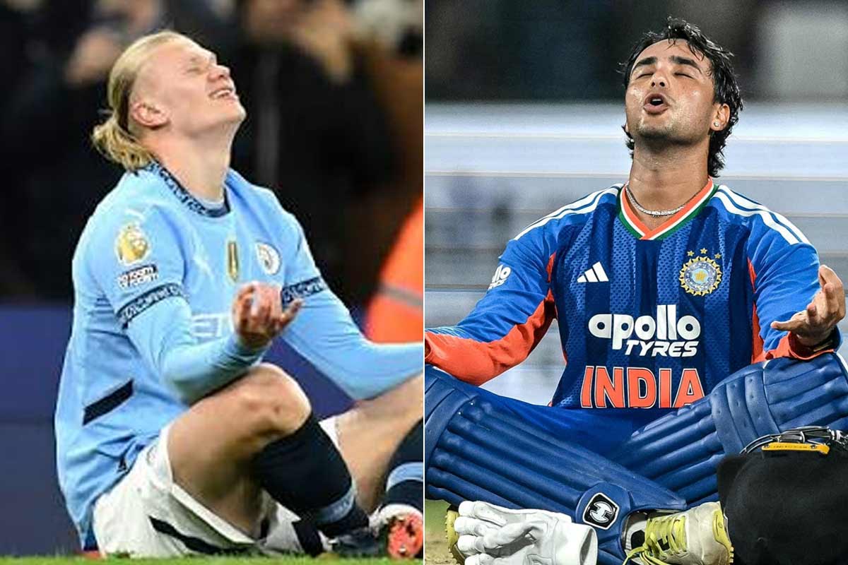 ৩০ বলে সেঞ্চুরির পর ধ্যানমুদ্রায়, হালান্ডকে নকল? মুখ খুললেন অভিষেক