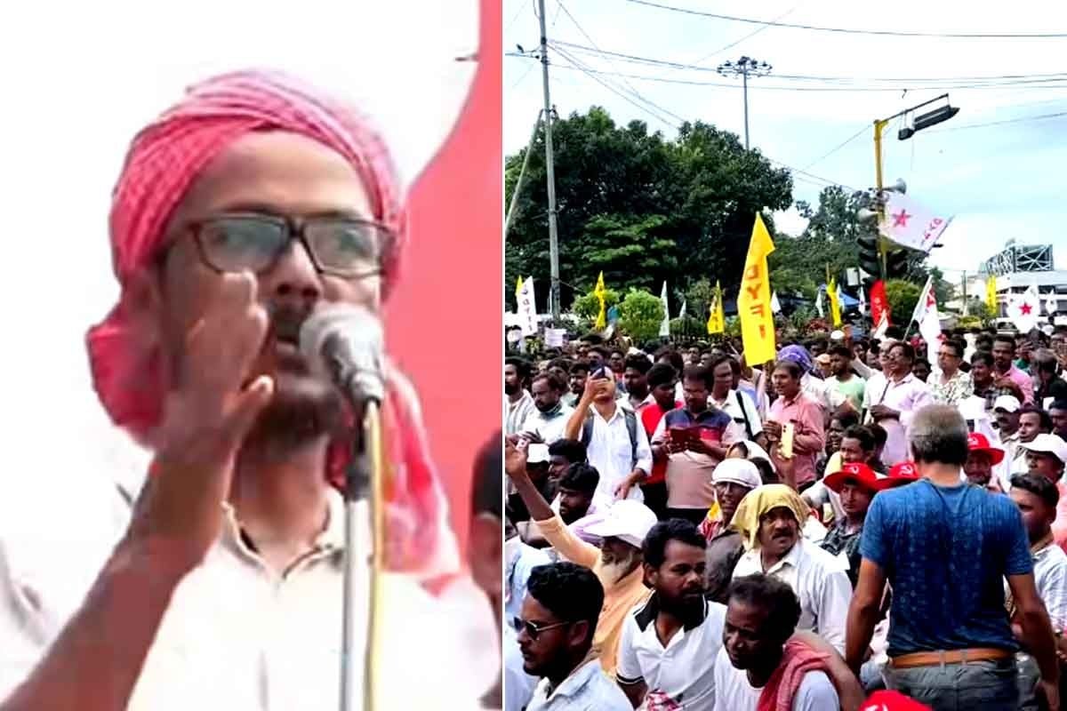 ‘স্বাধীনতা-জীবিকা’র সমার্থক ‘ভাত’, বাম যুবদের মঞ্চে কৃষক-কবি আজিবরের কবিতা ভাইরাল