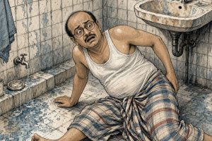 শৌচালয়ে পা পিছলে পড়ে পায়ুদ্বারে ৮ ইঞ্চির কাঠের বাঁট! তারপর…