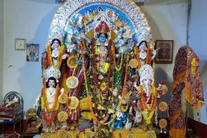 গায়ের রং যেন অপরাজিতা ফুল, বাংলার কোথায় পূজিতা হন নীলবর্ণা দুর্গা?
